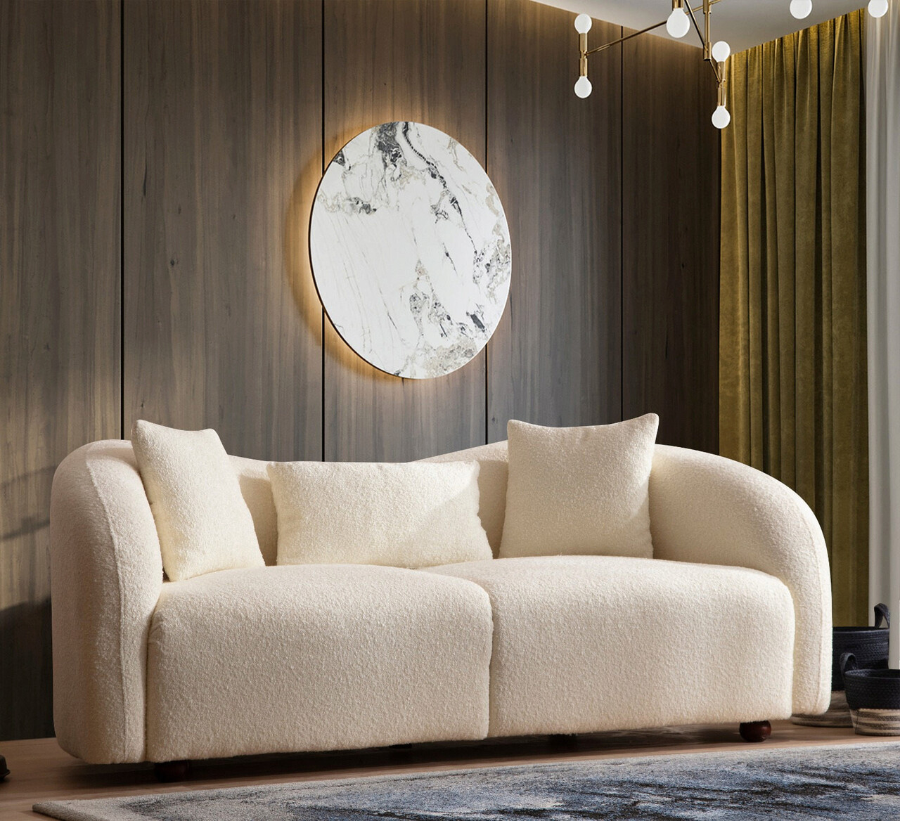 Canapea 2 locuri, Atelier del Sofa, 569HLN1137, Crem - imagine 7